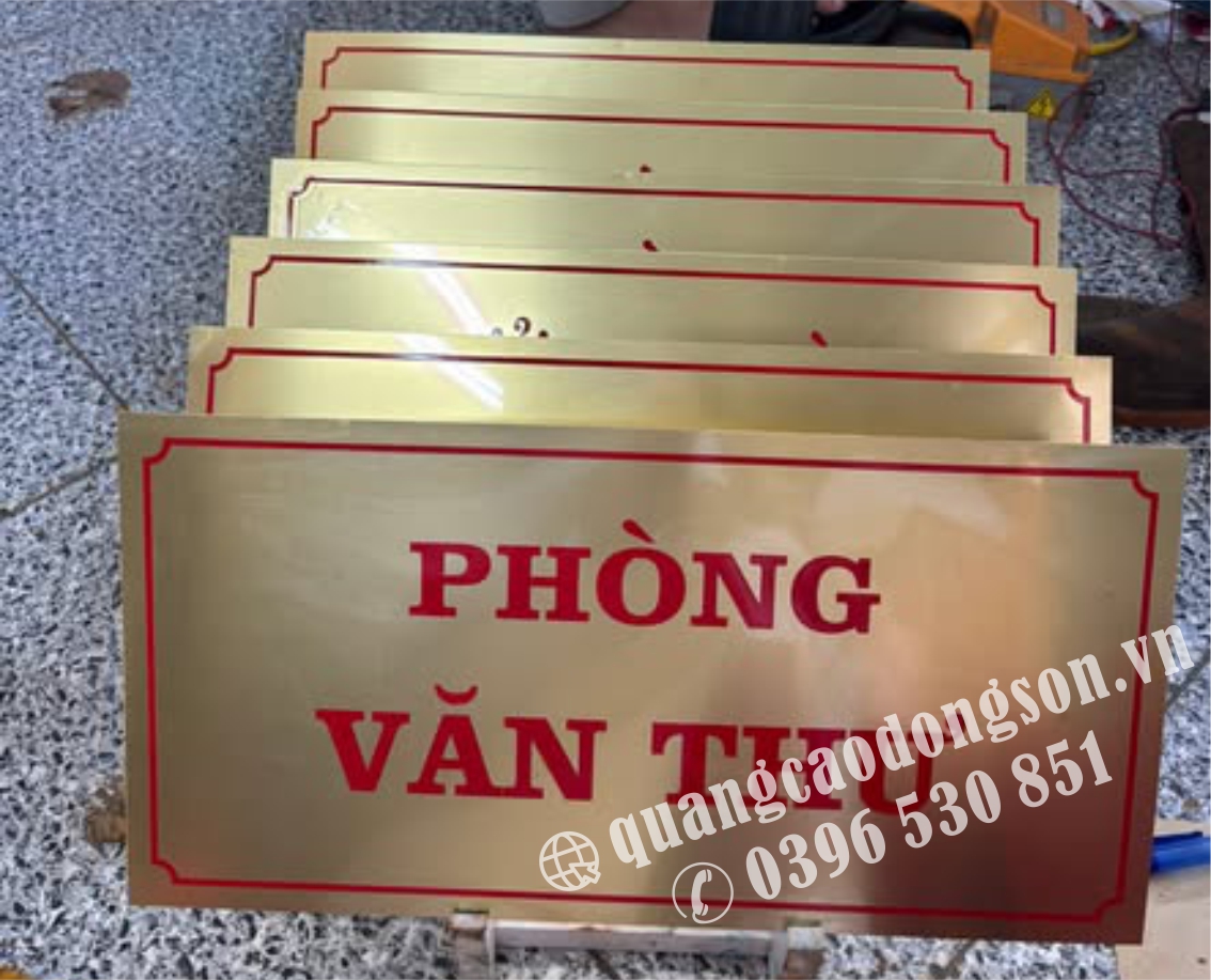 Biển phòng ban inox xước bạc cao cấp cho văn phòng và doanh nghiệp