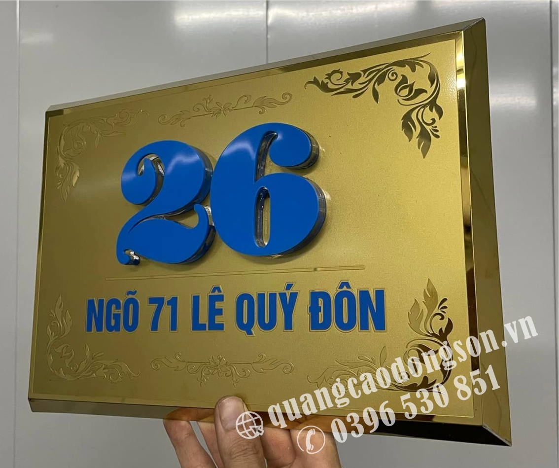 Biển số nhà inox ăn mòn sang trọng cho nhà phố, biệt thự và văn phòng
