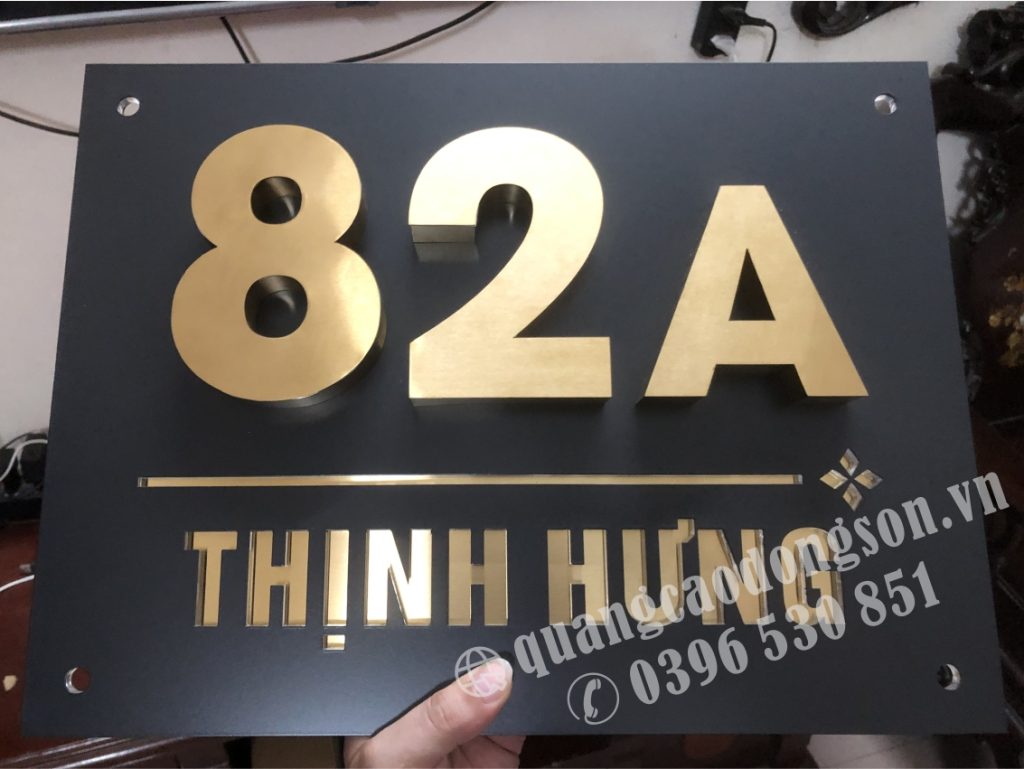 Biển số nhà inox đẹp theo yêu cầu, gia công inox 304 cao cấp với công nghệ cắt laser, ăn mòn và số nổi. Thiết kế hiện đại, chống gỉ, bền đẹp ngoài trời, phù hợp nhà phố, biệt thự, văn phòng và doanh nghiệp.