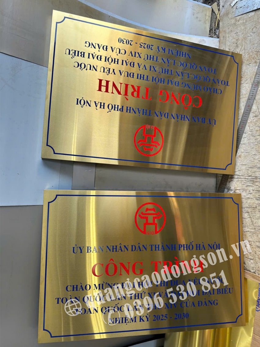 Biển tên doanh nghiệp bằng đồng cao cấp, bền đẹp và chống oxy hóa
